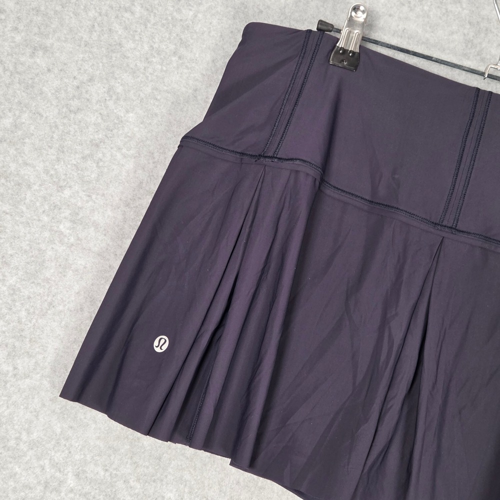 Lululemon Women 10 Lost in Pace Skirt Skort Navy Blue Pickleball W8872R